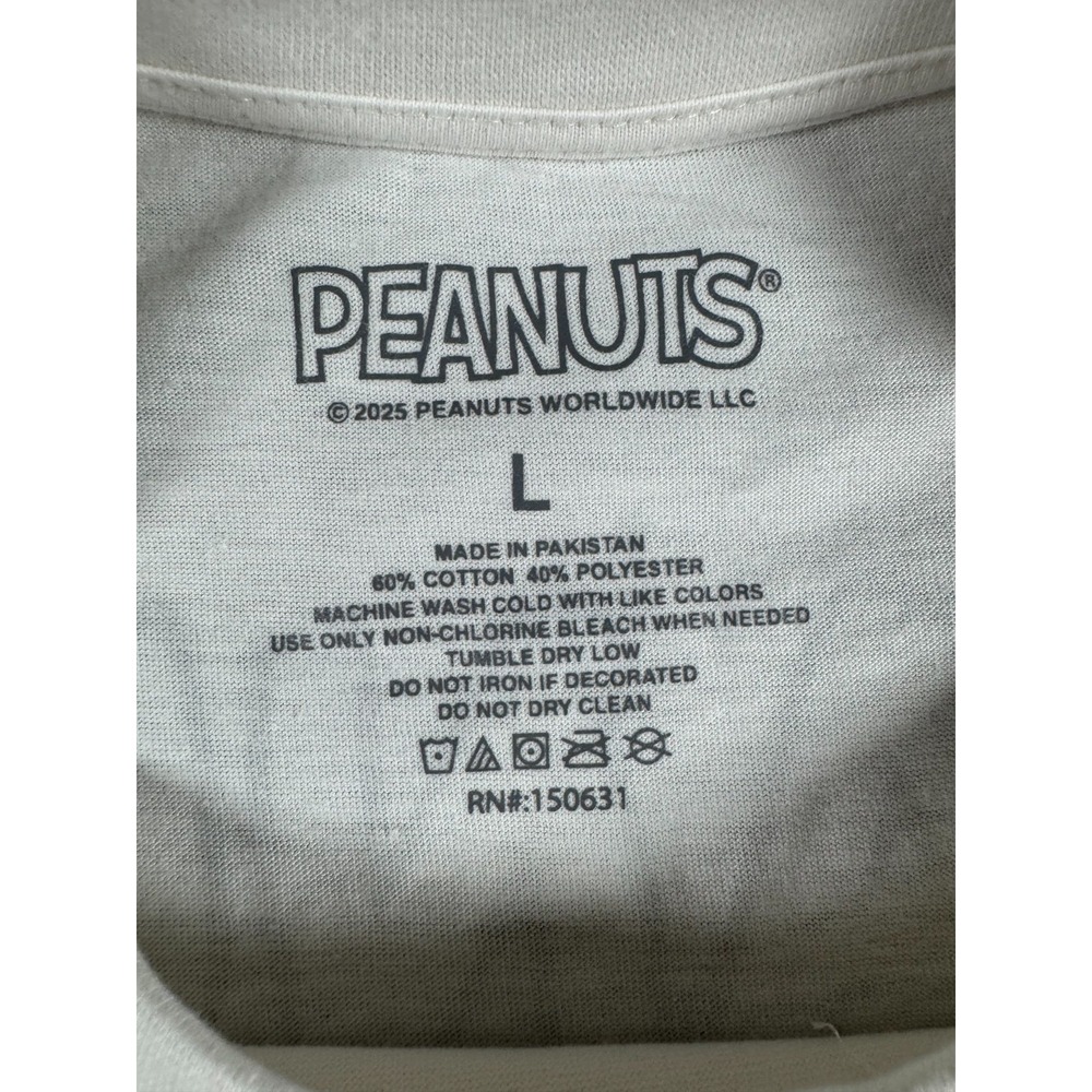 Peanuts Snoopy You Good Woodstock Graphic T-Shirt White Men Size Large L - Picture 9 of 11